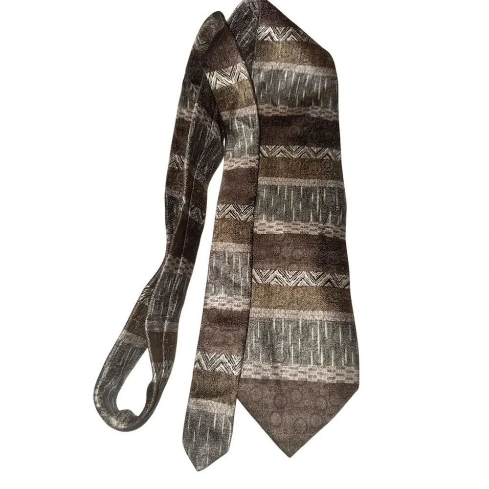 Pierre‎ Cardin Men's Silk Tie Multicolor Striped Classic Length